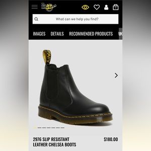 Dr. Martens 2976 Slip Resistant Leather Chelsea Boots size 38 EU, 7 US L